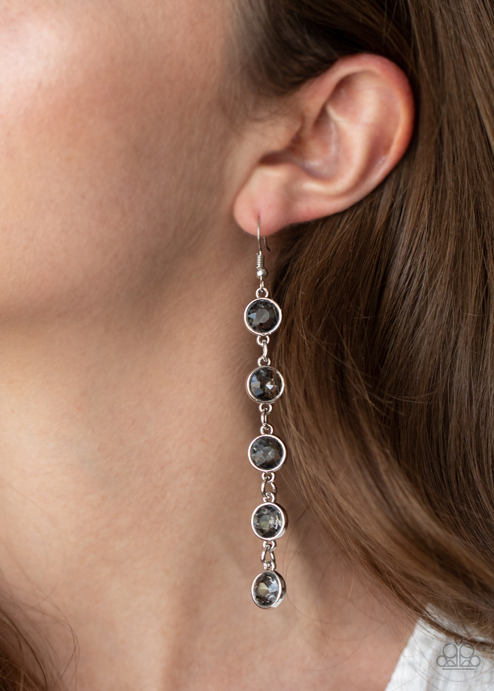 Trickle Down Twinkle - Silver Earrings