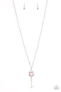 Unlock Your Heart - Pink Necklace