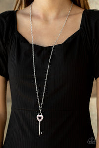 Unlock Your Heart - Pink Necklace