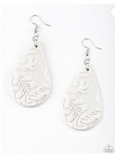 Load image into Gallery viewer, Feelin Groovy White Leather Earrings