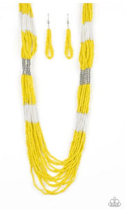 Let It BEAD Yellow Seed Bead Necklace