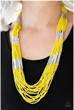 Load image into Gallery viewer, Let It BEAD Yellow Seed Bead Necklace