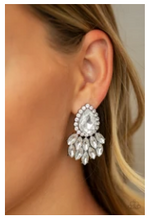 Load image into Gallery viewer, A Breath of Fresh HEIR - Black - White Rhinestones and Gems - Post Earrings