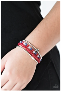 Blooming Buttercups - Multi - Red, White and Blue Beads