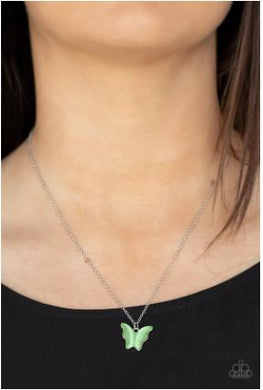 Butterfly Prairies - Green Necklace