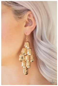 Contemporary Catwalk - Gold Earrings