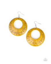 Load image into Gallery viewer, Beach Club Clubbin - Yellow Wooden Earrings