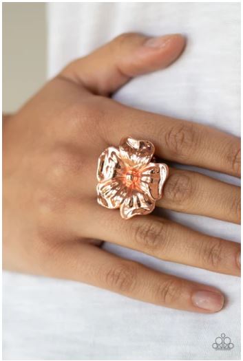 TROPICAL GARDENS - COPPER FLOWER RING
