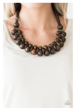 Load image into Gallery viewer, Caribbean Cover Girl - Brown Wooden Necklace
