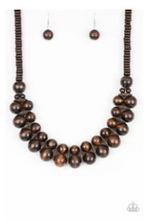 Load image into Gallery viewer, Caribbean Cover Girl - Brown Wooden Necklace