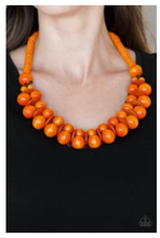 Load image into Gallery viewer, Caribbean Cover Girl - Orange Wooden Beads - Necklace