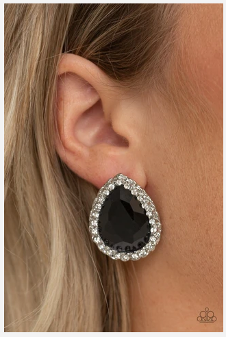 Dare to Shine Black Post Earrings