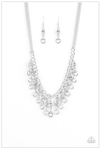 Valentines Day Drama - White Necklace