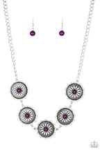 Load image into Gallery viewer, Me-dallions, Myself, and I - Purple Necklace
