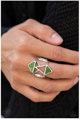 Making Me Edgy - Green Ring