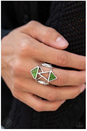 Making Me Edgy - Green Ring