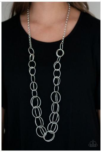 Elegantly Ensnared Silver Necklace