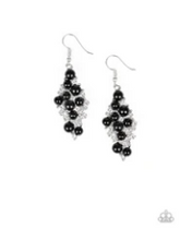 Load image into Gallery viewer, Famous Fashion - Black Beads - White Rhinestone-Earrings