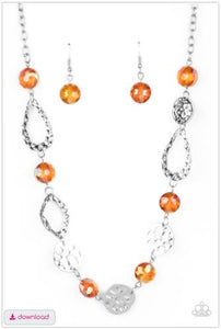 High Fashion Fashionista - Orange Necklace
