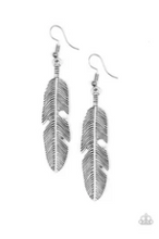 Load image into Gallery viewer, Feathers QUILL Fly - Silver Feather Earrings