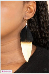 Fleek Feathers - Black Earrings