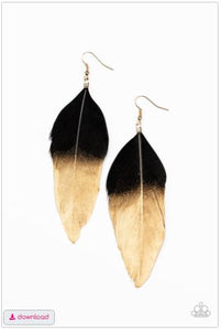 Fleek Feathers - Black Earrings