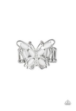 Load image into Gallery viewer, Flutter Flair - White Moonstone - Rhinestone Butterfly - Ring
