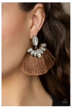 Load image into Gallery viewer, Formal Flair - Brown - Thread/Fringe - Earrings