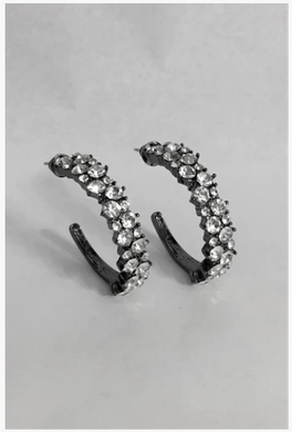 Glitter Galaxy - Black/White Earrings