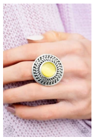 Garden Garland - Yellow Moonstone - Silver Ring - Fashion Fix April 2019
