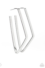 Load image into Gallery viewer, Geo Jam - Silver Hoop Earrings