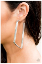 Load image into Gallery viewer, Geo Jam - Silver Hoop Earrings