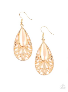 Glowing Tranquility-Gold Earrings