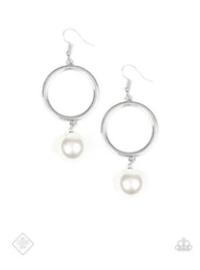 Grand Central Chic - White Pearl Earrings