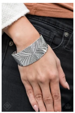 Load image into Gallery viewer, Geo Guru Silver -Thick Cuff Bracelet