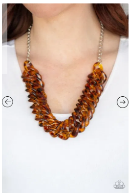 Comin’ in Haute – Brown  Necklace