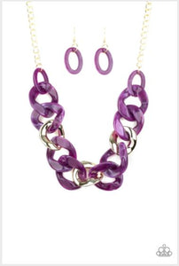I Have A HAUTE Date - Purple Necklace
