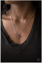 Load image into Gallery viewer, Heart To HEARTTHROB - Red - Rhinestones Necklace