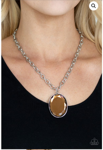 Light As HEIR Brown Necklace.