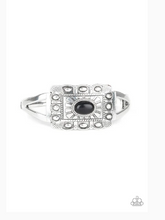Load image into Gallery viewer, BIG House On The Prairie - Black western detailed hinged silver bracelet