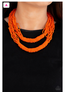 Right As RAINFOREST - Orange Necklace