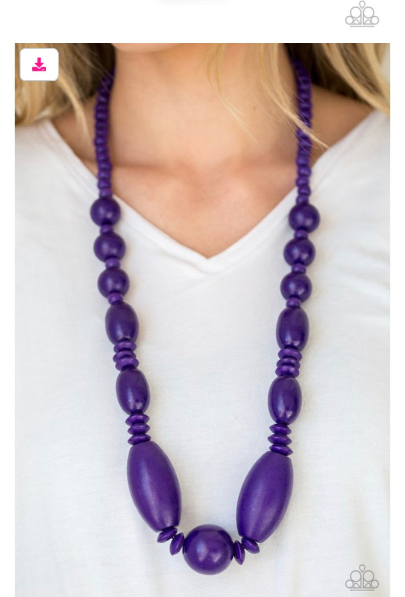 Summer Breezin - Purple Necklace
