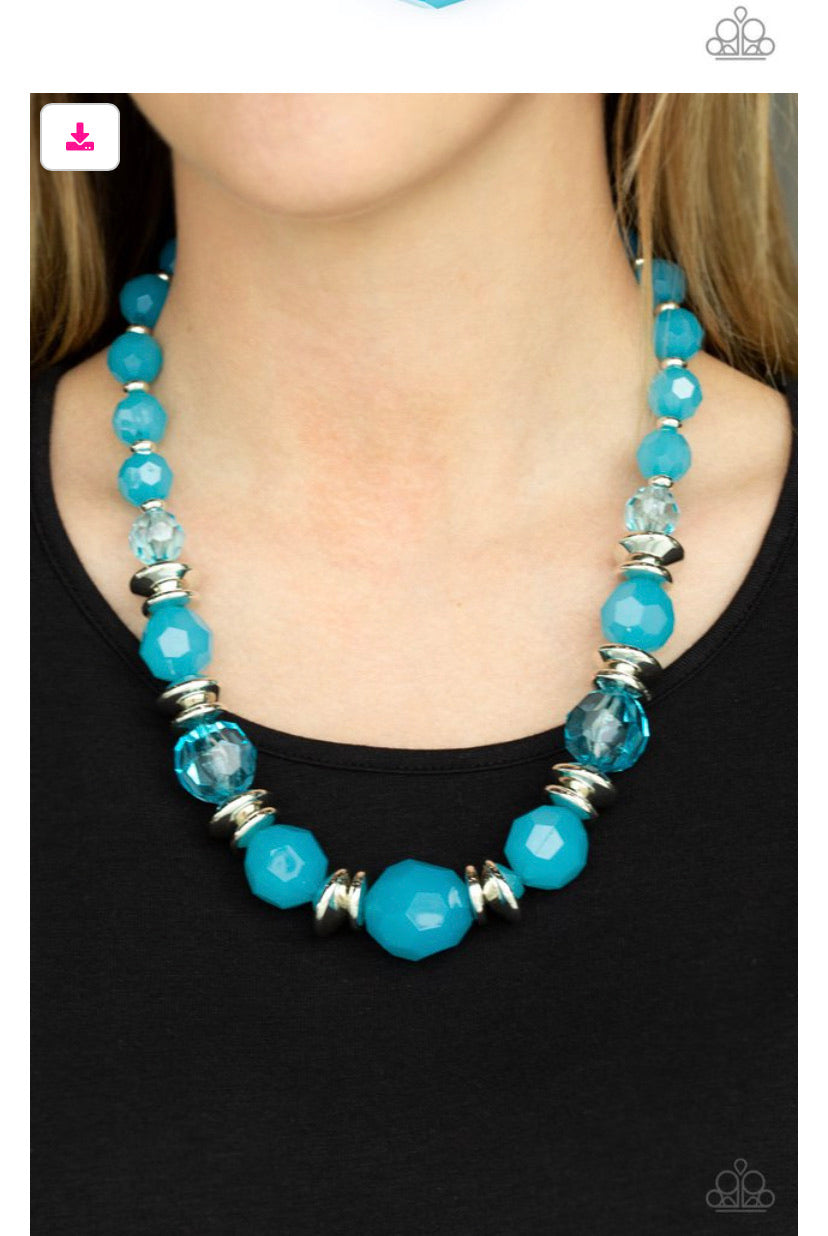 Dine and Dash - Blue Necklace