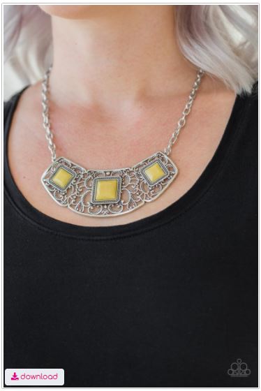 Feeling Inde-PENDANT - Yellow Necklace
