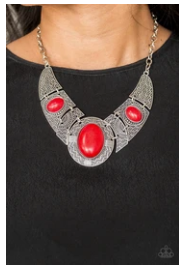 Leave Your LANDMARK - Red Stones - Necklace
