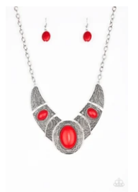 Leave Your LANDMARK - Red Stones - Necklace