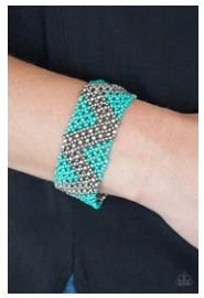 Desert Loom - Blue - Seed Beads Bracelet