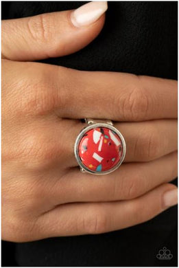 Marble Mosaic - Red - Ring