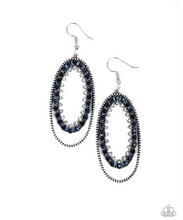 Load image into Gallery viewer, Marry Into Money - Blue Rhinestones - Earrings