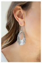 Load image into Gallery viewer, Mean Sheen - Silver Teardrop - Earrings